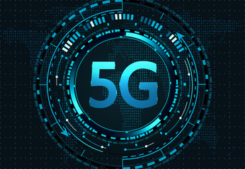 5G New wireless high-speed Internet connection and Wi-Fi. Illustration