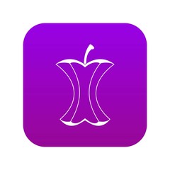 Apple stump icon digital purple for any design isolated on white vector illustration