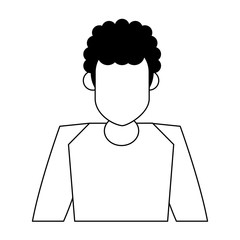 man young male person cartoon in black and white
