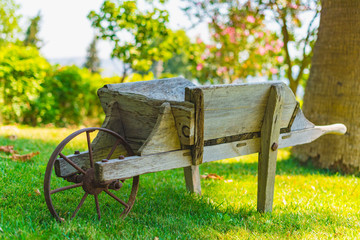 Vintage 19th century wooden cart