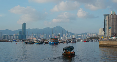 Hong Kong harbor, typhoon shelter