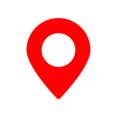 Red maps pin. Location map icon. Location pin. Pin icon vector.