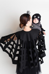 All dressed up for Trick or Treating on Halloween Night.