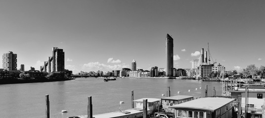 London panorama on river - UK