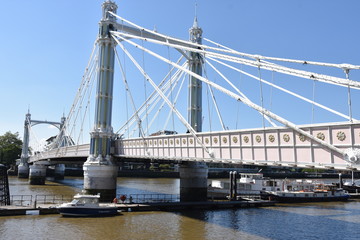 Albert Bridge during the day, London, UK
