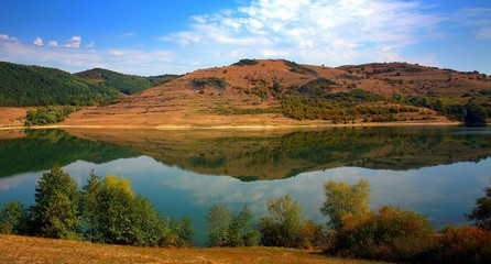 Obraz premium landscape with Bezid lake - Romania