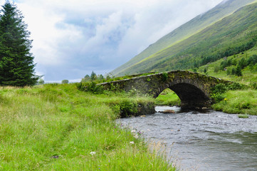 Fototapeta na wymiar Le petit pont en pierre (Scotland)