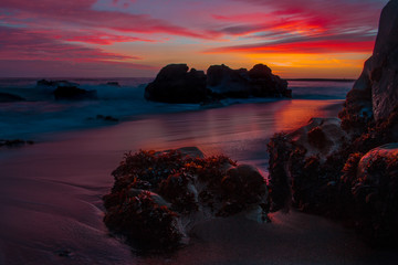 Playa al atardecer