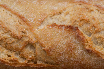 french baguette textured close up