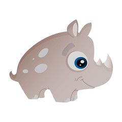 cartoon illustration of african animal hippo