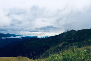 Cloudy mountain panorama
