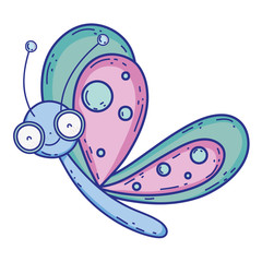 Isolated Butterfly draw cartoon design vector illustration