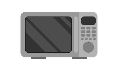 Microwave oven. Vector illustration. Power off. An automatic appliances used for cooking