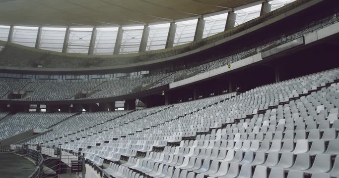 Empty spectators seat in a stadium 4k