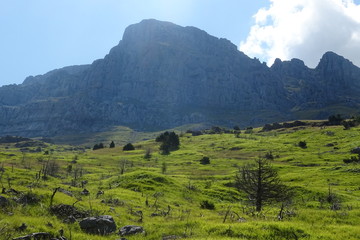 Fototapeta na wymiar A breathtaking panoramic view of Mountain Tymfi in Epirus - Greece