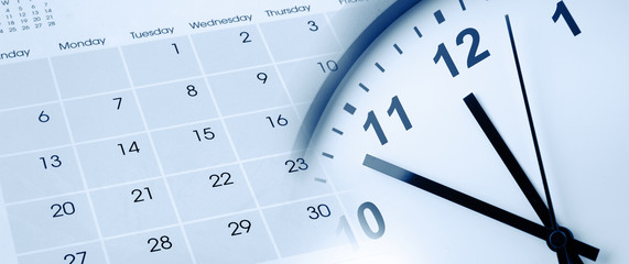 Fototapeta Clock and calendar obraz