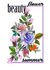 awesome slogan with flower