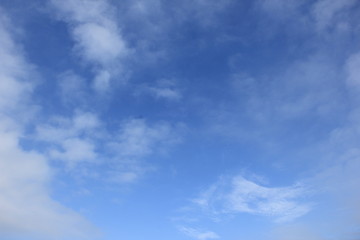 さわやかな青空と白い雲