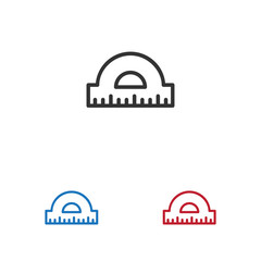 Fototapeta premium Protractor ruler vector icon