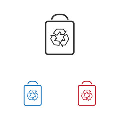 Recycle bag vector icon