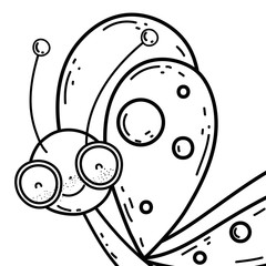 Isolated Butterfly draw cartoon design