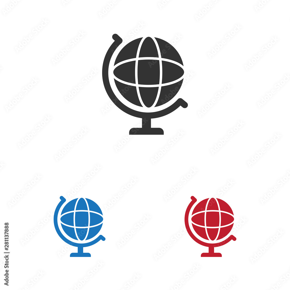 Aufkleber globe vector icon