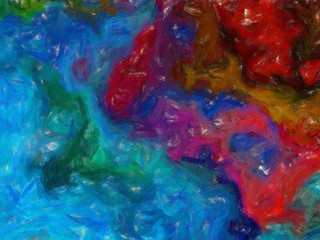 Abstract interior wall art print for decorate everything, naive contemporary style artwork with chaotic paint strokes and splashes, modern painting background texture in creative design idea