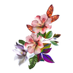 bouquet of flowers,digital painting,illustration