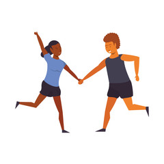 fitness sport exercise lifestyle cartoon