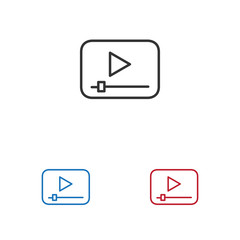 Video player vector icon
