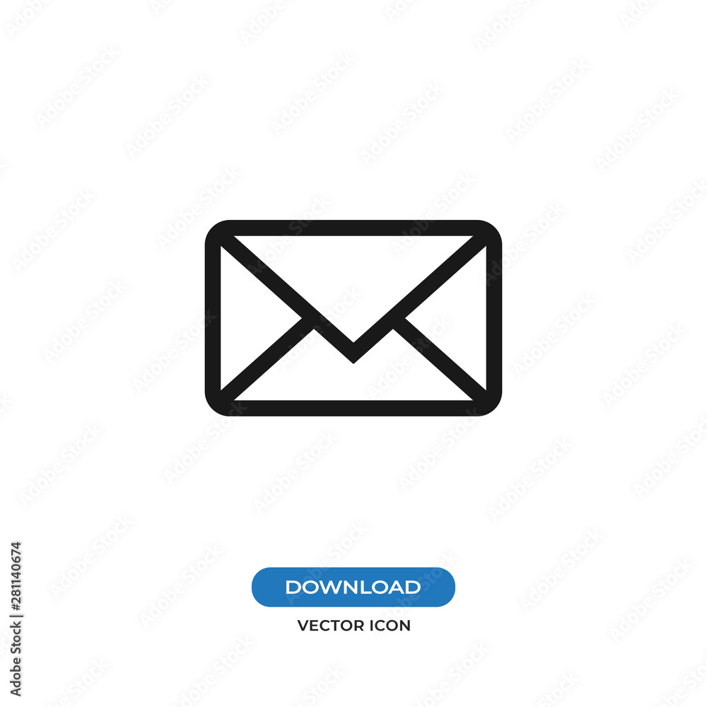 Poster envelope icon isolated on white background. envelope icon in trendy design style. envelope vector ic