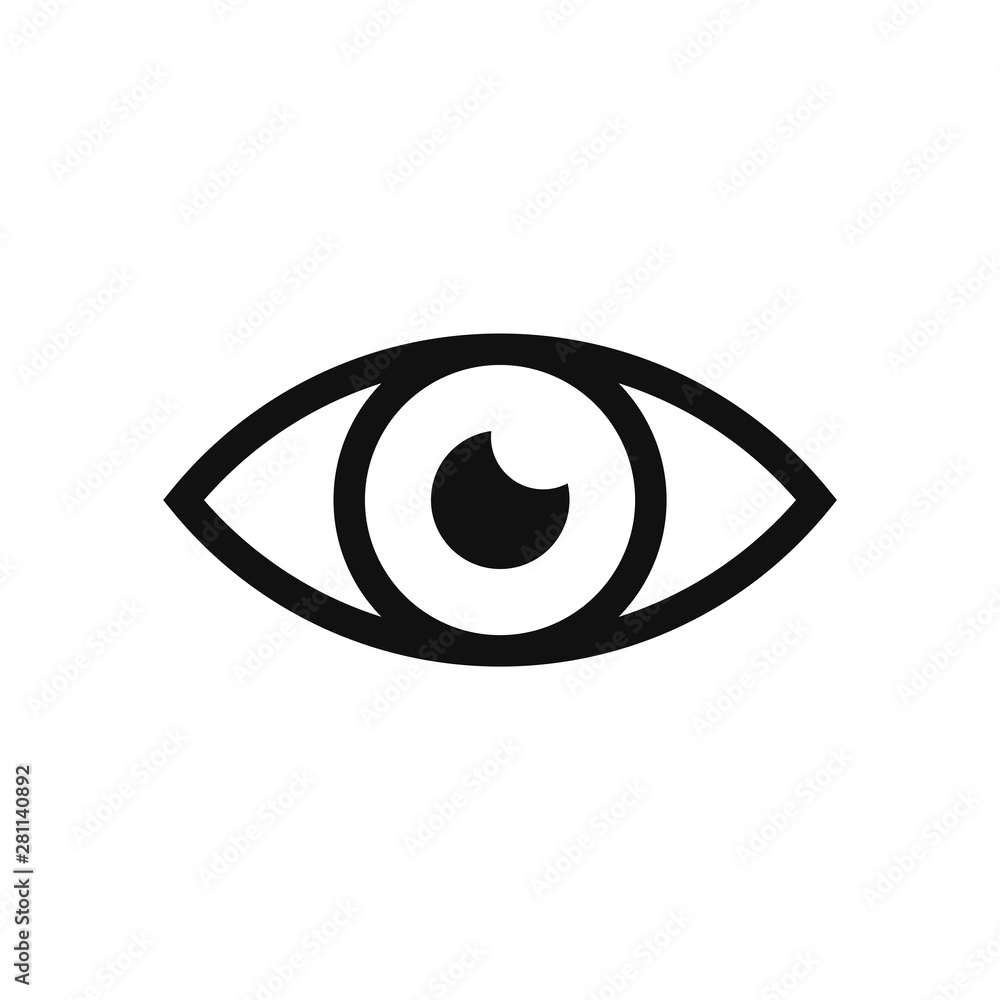 Aufkleber eye vector icon in modern design style for web site and mobile app