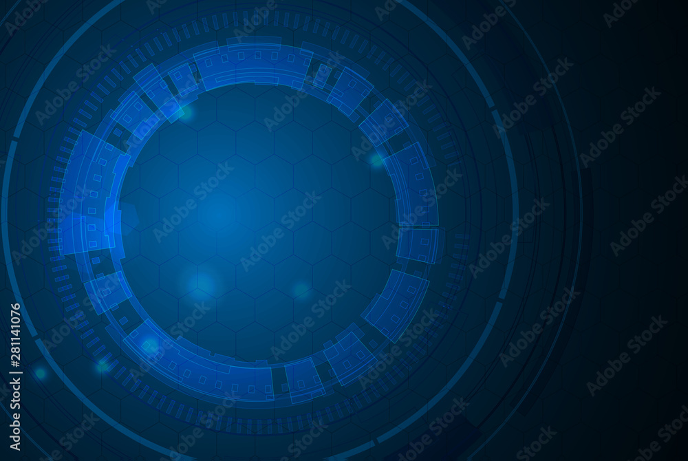 Poster futuristic and abstract background,head up display concept.vector eps 10 illustration.