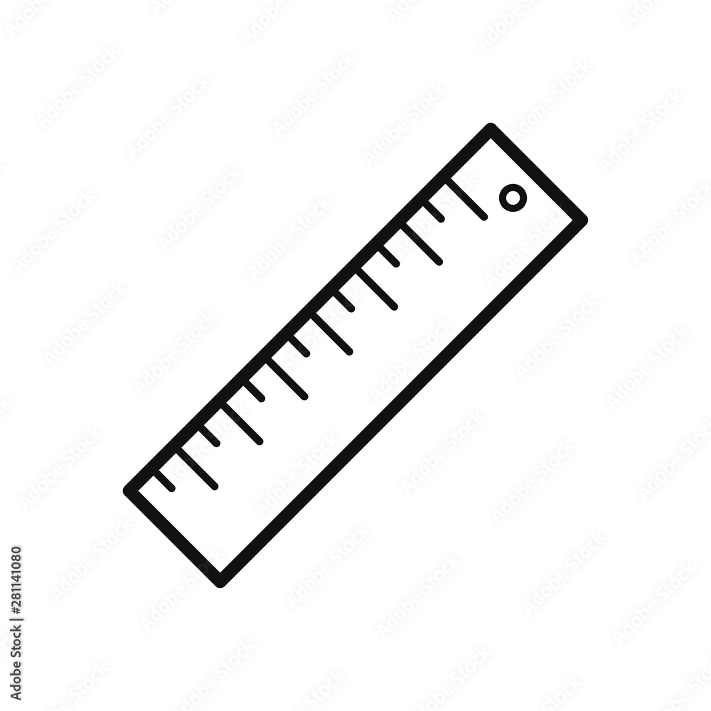 Poster ruler vector icon in modern design style for web site and mobile app