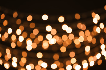 Blurred lights on dark background