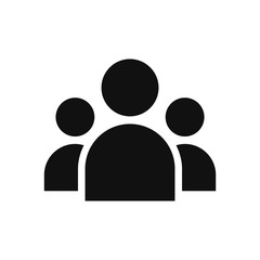 Group vector icon in modern design style for web site and mobile app