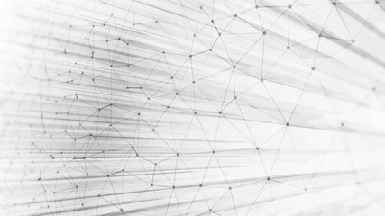 Modern triangles connection technology background