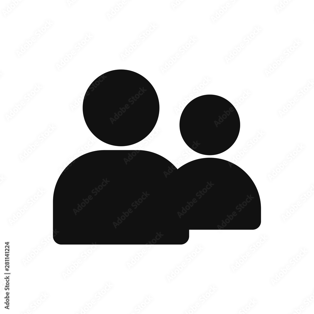 Aufkleber people vector icon in modern design style for web site and mobile app