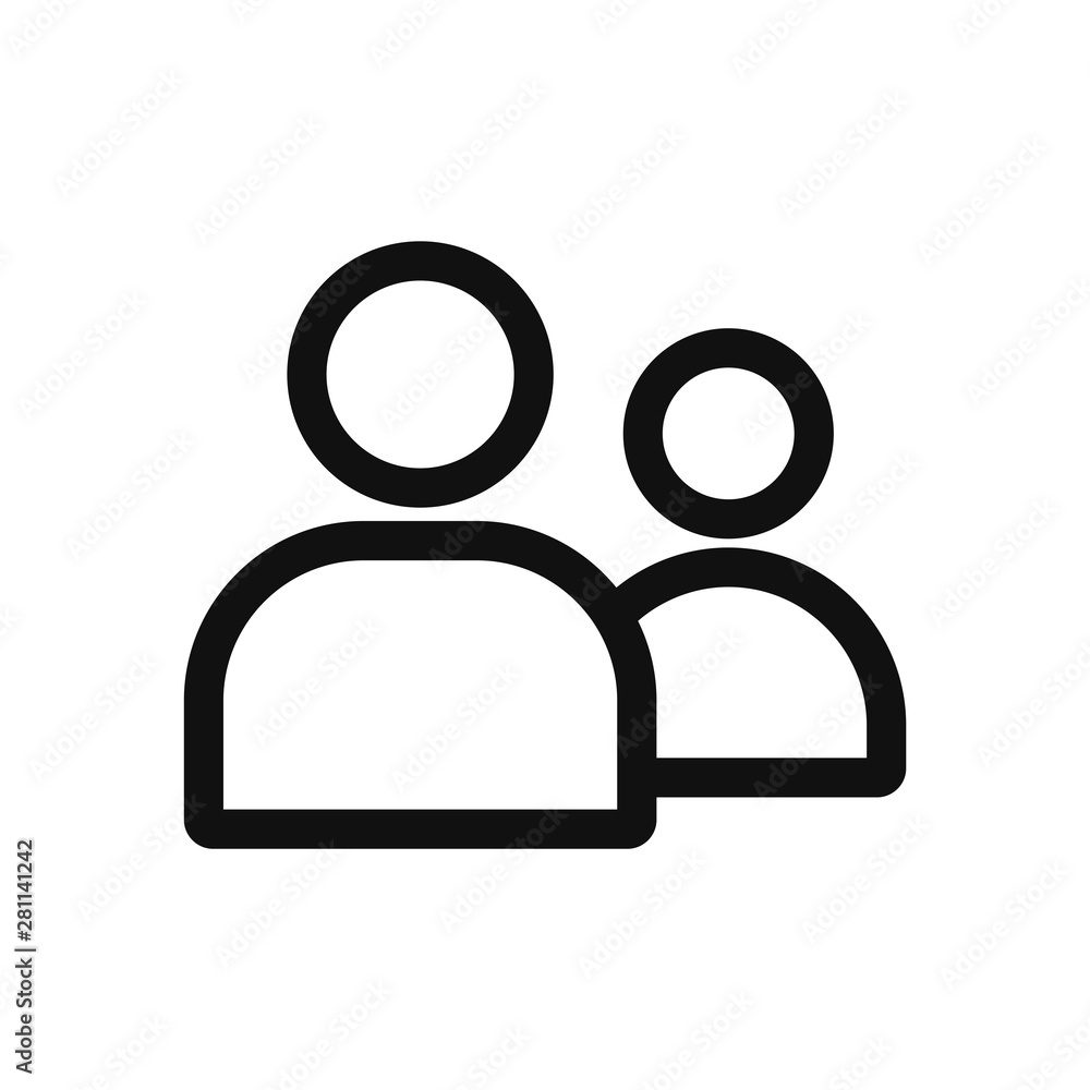 Aufkleber people vector icon in modern design style for web site and mobile app