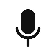 Microphone vector icon in modern design style for web site and mobile app