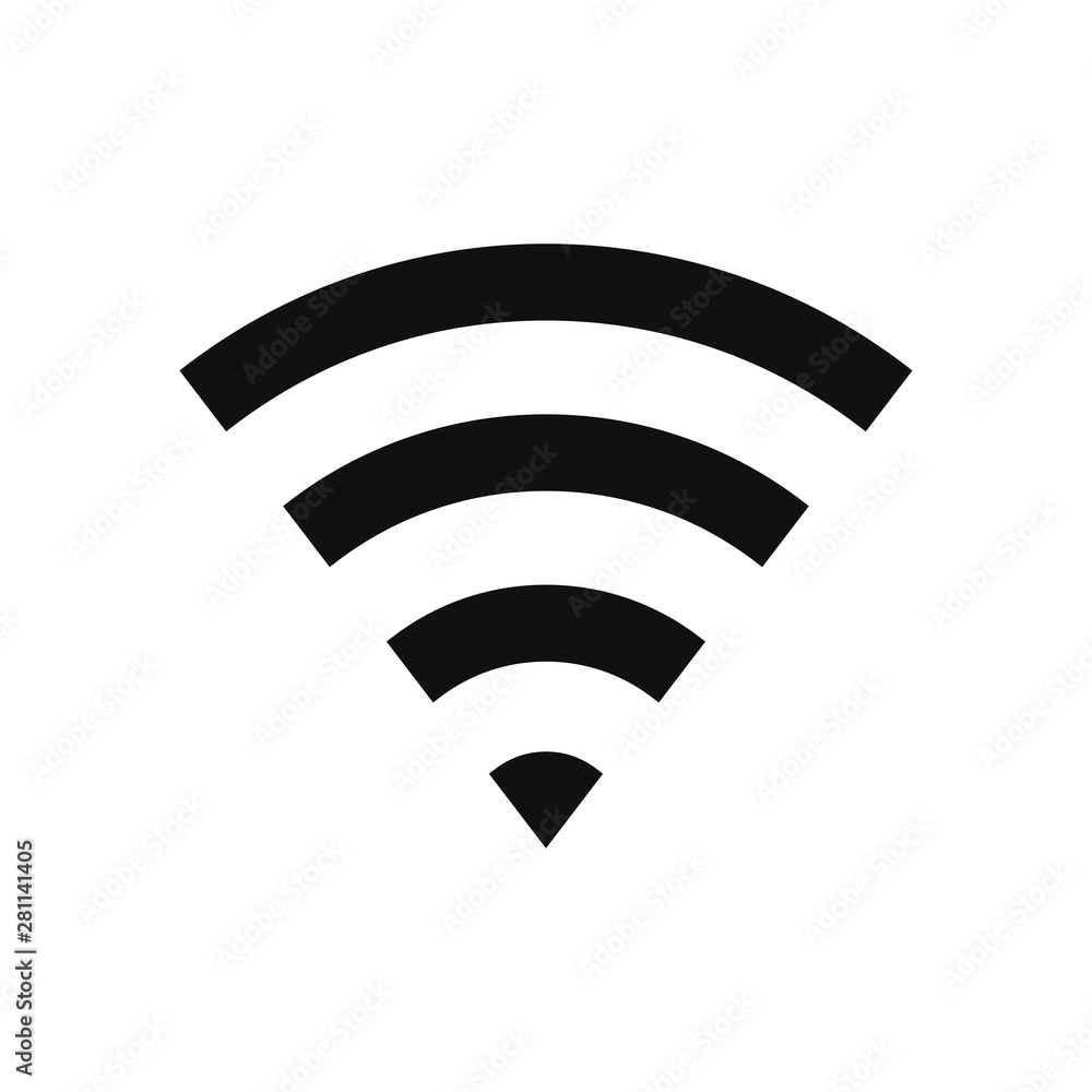 Aufkleber wifi signal vector icon in modern design style for web site and mobile app