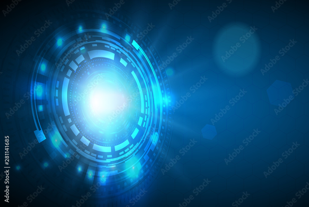 Aufkleber Abstract business background - vector Digital business , vector tech circle and technology background. - Vector
