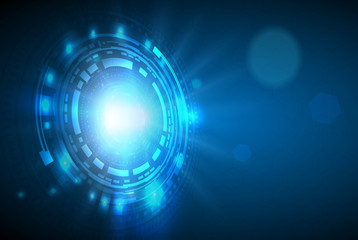 Abstract business background - vector Digital business , vector tech circle and technology background. - Vector