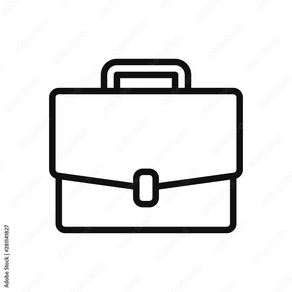 Aufkleber briefcase vector icon in modern design style for web site and mobile app