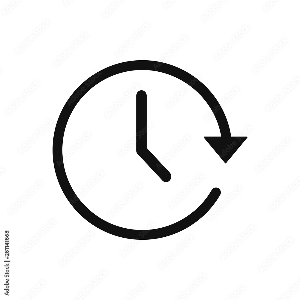 Leinwandbilder time vector icon in modern design style for web site and mobile app