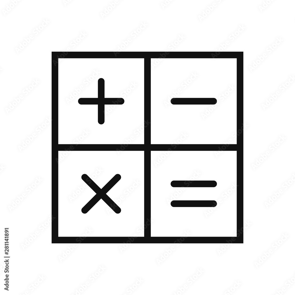 Aufkleber calculator icon vector. simple calculator sign in modern design style for web site and mobile app. e