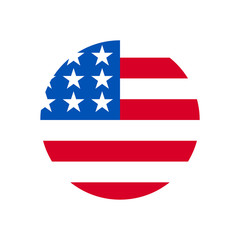 United States flag icon vector. Simple United States flag sign in modern design style for web site and mobile app. EPS10