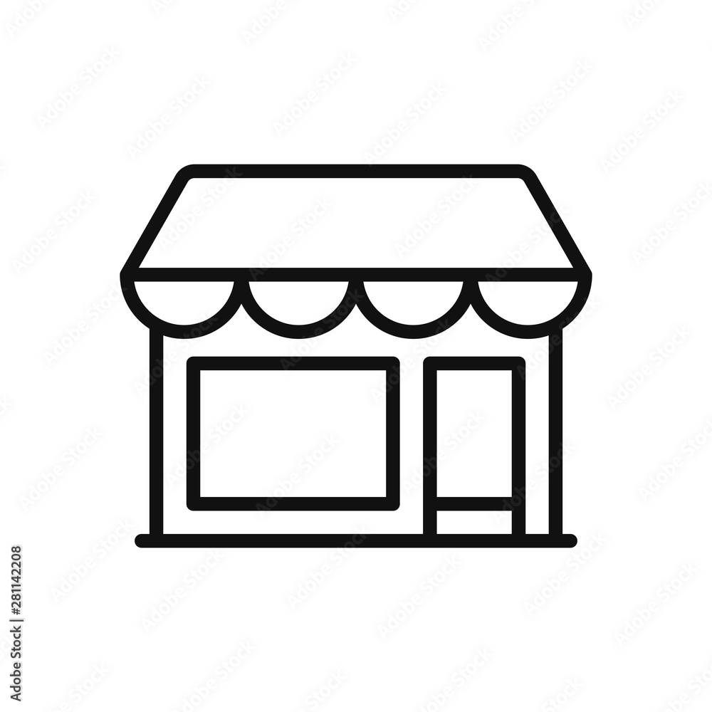 Aufkleber store icon vector. simple store sign in modern design style for web site and mobile app. eps10