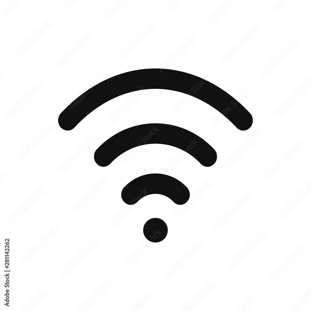 Leinwandbilder wifi signal icon vector. simple wifi signal sign in modern design style for web site and mobile app.