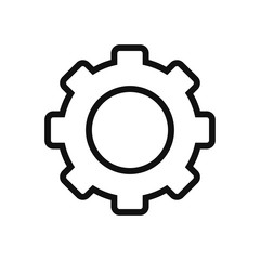 Settings icon vector. Simple settings sign in modern design style for web site and mobile app. EPS10